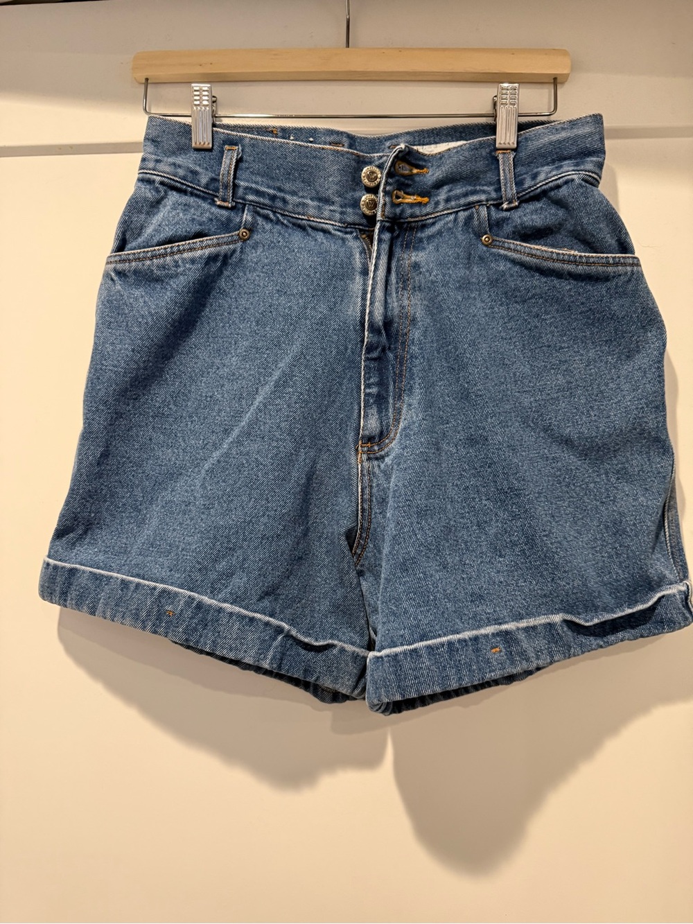 VINTAGE High-Rise Blue Denim Women’s Shorts